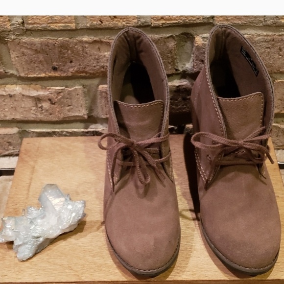 3 in. Authentic Leather Suede Oxford Booties - Picture 3 of 8